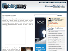 Tablet Screenshot of paralegalcertification.blogsavy.com