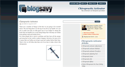 Desktop Screenshot of chiropracticactivator.blogsavy.com