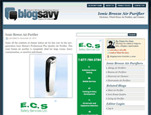 Tablet Screenshot of electronicairpurifiers.blogsavy.com