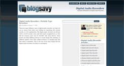 Desktop Screenshot of digitalaudiorecorders.blogsavy.com