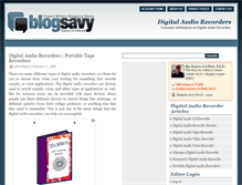 Tablet Screenshot of digitalaudiorecorders.blogsavy.com