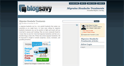 Desktop Screenshot of migraineheadachetreatments.blogsavy.com