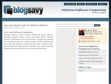 Tablet Screenshot of antivirussoftwarecomparison.blogsavy.com