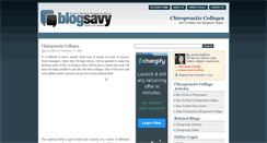 Desktop Screenshot of chiropracticcolleges.blogsavy.com