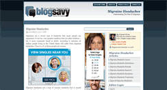 Desktop Screenshot of migraineheadaches.blogsavy.com