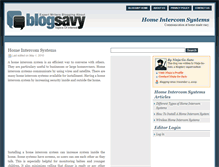 Tablet Screenshot of homeintercomsystems.blogsavy.com