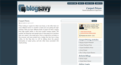 Desktop Screenshot of carpetprices.blogsavy.com