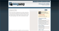 Desktop Screenshot of chiropractictables.blogsavy.com