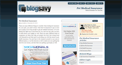 Desktop Screenshot of petmedicalinsurance.blogsavy.com