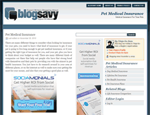 Tablet Screenshot of petmedicalinsurance.blogsavy.com